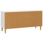 vidaXL Meuble TV 102 x 34 5 x 50 cm Blanc Bois d'ingénierie