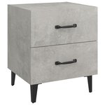 vidaXL Tables de chevet 2 Pièces Gris béton 40x35x47 5 cm