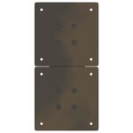 vidaXL Pieds de table basse en forme de X  2 pièces  acier naturel  38 x (42-43) cm