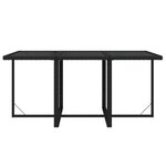 vidaXL Ensemble à manger de jardin coussins 7Pièces Résine tressée Noir