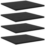 vidaXL Planches de bibliothèque - 4 pièces  chêne noir  40x40x1 5 cm  en bois d'ingénierie.
