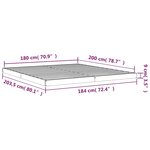 vidaXL Cadre de lit sans matelas blanc 180x200 cm bois massif de pin