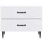 vidaXL Cabinet de chevet Blanc 62 x 34 5 x 47 5 cm Bois d'ingénierie