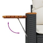 vidaXL Salon de jardin 8 Pièces avec coussins noir résine tressée