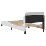 vidaXL Cadre de lit sans matelas blanc 90x190 cm similicuir