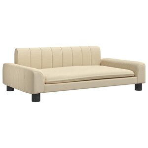 vidaXL Canapé pour enfants crème 90x53x30 cm tissu