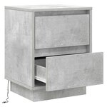 vidaXL Cabinet de chevet 2 Pièces Gris béton 39 x 34 5 x 50 cm