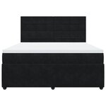 vidaXL Sommier à lattes de lit avec matelas Noir 180x200 cm Velours