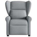 vidaXL Fauteuil de massage inclinable Gris clair Tissu