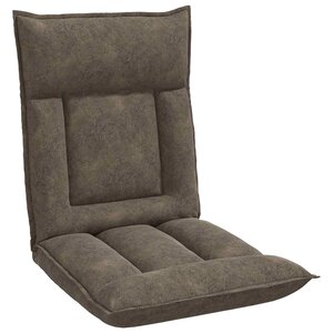 vidaXL Fauteuil de sol ajustable Gris foncé Tissu