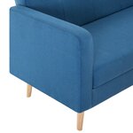 vidaXL Canapé Tissu Bleu