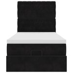 VidaXL Cadre de lit ottoman avec matelas noir 100x200cm velours