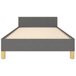 vidaXL Cadre de lit avec tête de lit Gris foncé 80x200 cm Tissu