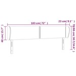 vidaXL Tête de lit avec oreilles Blanc 183x23x78/88 cm Similicuir