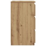 vidaXL Table de chevet chêne artisanal 40x35x62 5 cm bois d'ingénierie