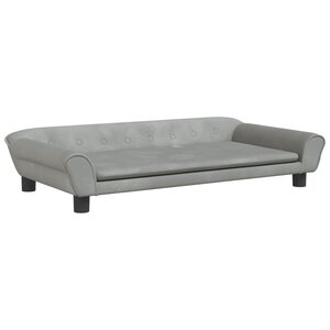 vidaXL Canapé pour enfants gris clair 100x50x26 cm velours