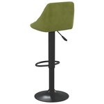 vidaXL Tabouret de bar Vert clair Velours