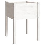 vidaXL Jardinières 2 Pièces Blanc 50x50x70 cm Bois de pin massif