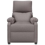 vidaXL Fauteuil de massage Taupe Tissu