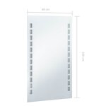 vidaXL Miroir mural à LED pour salle de bains 60x100 cm