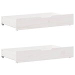 vidaXL Cadre de lit sans matelas blanc 135x190 cm bois de pin massif