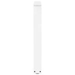 vidaXL Pieds de table à manger en forme de V  2 pièces  blanc  70 x (72-73 3) cm  acier