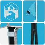 vidaXL Tente à auvent pop-up Bleu 200 x 200 cm tissu