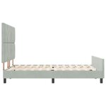 vidaXL Cadre de Lit Gris Clair 140x190 cm Velours