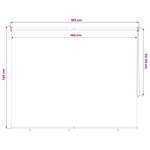 vidaXL Store roulant extérieur protection UV Noir 100 x 230 cm (L x H)