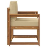 vidaXL Canapé d’extérieur Bois d'acacia massif et polyester Naturel