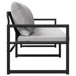 vidaXL Banc de jardin Noir 61 x 72.5 x 71 cm Acier