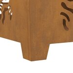 vidaXL Braise Marron 60 x 60 x 40 cm Acier