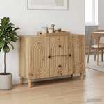 vidaXL Meuble TV Chêne artisanal 89 x 34 5 x 60 cm Bois d'ingénierie
