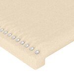vidaXL Tête de lit à LED Crème 103x16x118/128 cm Tissu