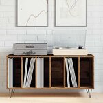 vidaXL Meuble à vinyles avec étagère chêne artisanal 100 x 38 x 48 cm