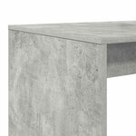 vidaXL Bureau Gris béton 108 x 55 x 103.5 cm Bois d'ingénierie