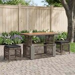 vidaXL Ensemble de salle à manger pour jardin 4 Pièces Gris et Gris foncé
