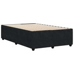 vidaXL Cadre de lit sans matelas noir 120x190 cm velours