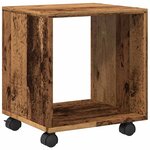 vidaXL Armoire à roulettes vieux bois 37x33x42 5 cm bois d'ingénierie
