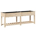 Jardinière vidaXL avec étagère 203x53x76 cm en bois massif de sapin