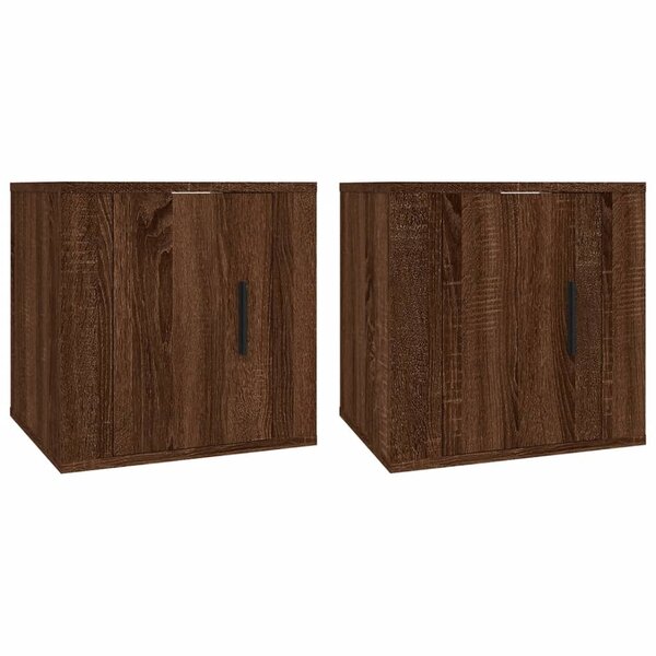 vidaXL Meubles TV muraux 2 Pièces Chêne marron 40x34 5x40 cm