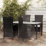 vidaXL Ensemble à manger d'extérieur 5Pièces avec coussins Résine tressée