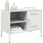 vidaXL Meubles TV 2 Pièces blanc 68x39x50 5 cm acier
