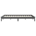 vidaXL Cadre de lit sans matelas gris bois massif