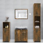 vidaXL Armoire de bain Chêne fumé 30x30x95 cm Bois d'ingénierie