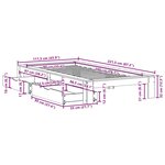 vidaXL Cadre de lit sans matelas blanc 90x200 cm bois de pin massif