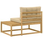 vidaXL Canapé d'extérieur en bout Blanc 115 x 83 x 73 cm Polyester