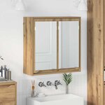 vidaXL Armoire Miroir de Salle de Bain Chêne artisanal 60 x 20 x 60 cm