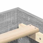 vidaXL Cadre de lit sans matelas sonoma gris 100x200 cm