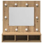vidaXL Armoire Miroir avec étagère Chêne artisanal 60 x 31 5 x 62 cm
